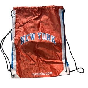 Preowned New York Knicks NBA Drawstring Back Pack Basketball NYK